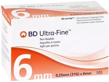 Avitamed BD Ultra-Fine Pen-Nadeln 6 mm 31 G 0,25