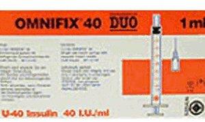 B. Braun Omnifix Duo 40 Insulin Einmalspritzen (100 x 1 ml)