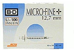Becton Dickinson B-D Micro Fine+ U 100 Ins.Spr. 12,7 mm (100 x 0.5 ml)