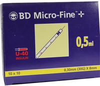 BD Micro-fine+ Insulinspritze 0,5 ml U40 100X0,5 ml