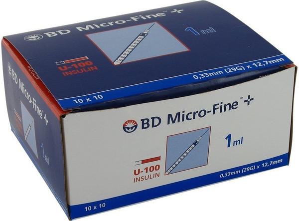 Becton Dickinson B-D Micro Fine+ U 100 Ins.Spr. 12,7 mm (100 x 1 ml)