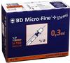 BD Micro-fine+ Insulinspritze 0,3 ml U100 100 St