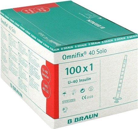 B. Braun Omnifix Solo 40 Insulin Einmalspritzen (100 x 1 ml)