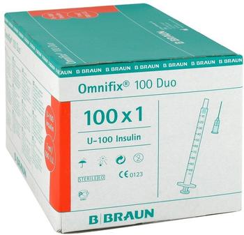 B. Braun Omnifix Duo 100 Insulin Einmalspritzen (100 x 1 ml)