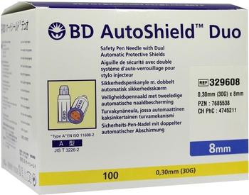 Becton Dickinson BD Autoshield Duo Sicherheits Pen Nadel 8 mm (100 Stk.)