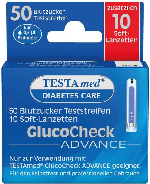 Sebapharma Health Care Testamed GlucoCheck Advance Kombipackung (50 Teststreifen mit 10 Lanzetten)