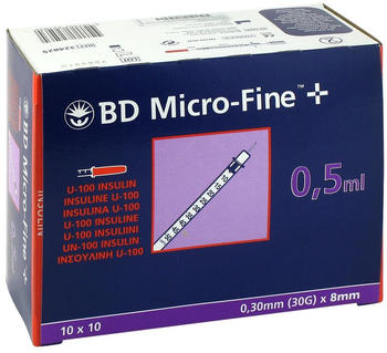 Docpharm BD Micro Fine+ Insulin U100 0,3 x 8 mm (100 x 0.5 ml)