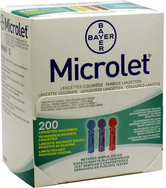 Eurim-Pharm Microlet Lanzetten farbig (200 Stk.)