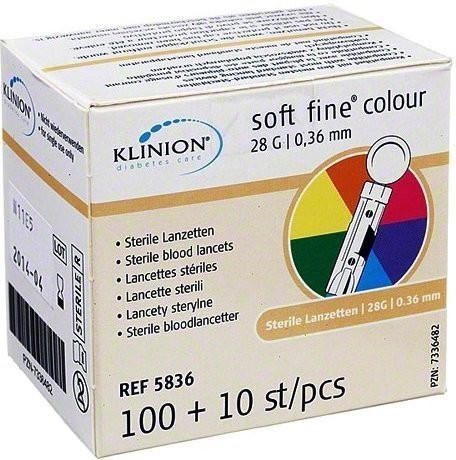 EU-Medical Klinion Soft fine colour Lanzetten 28 G (110 Stk.)