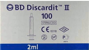 Becton Dickinson B-D Discardit II Spritze (100 x 2 ml)