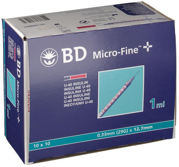 Becton Dickinson B-D Micro Fine+ U 40 Ins.Spr. 12,7 mm (100 x 1 ml)