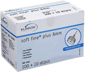 EU-Medical Klinion Soft Fine Plus Kan. 8 mm 31G 0,25 mm (110 Stk.)