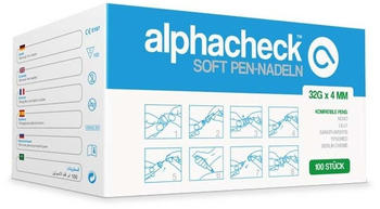 Berger Med Alphacheck Soft Pen-nadeln 32G x 4 mm (100 Stk.)