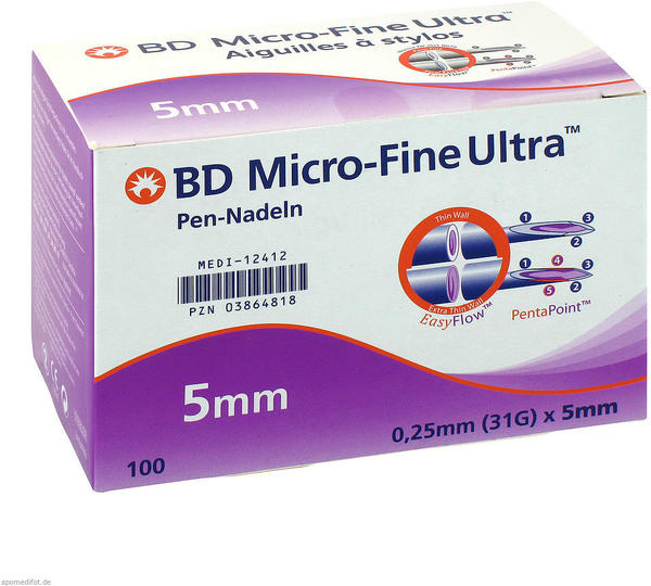 Medi-Spezial BD Micro Fine Ultra Pen-nadeln 0,25 x 5 mm (100 Stk.)