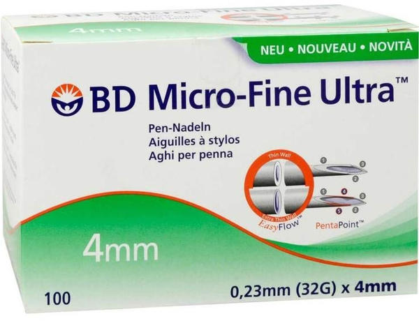 Count Price Company BD Micro fine Ultra Pen-Nadeln 0,23 x 4 mm (100 Stk.)