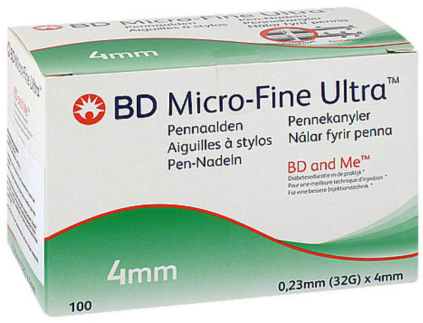 1001 Artikel Medical BD Micro fine+ Pen-Nadeln 0,23 x 4 mm (100 Stk.)
