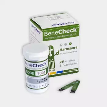 BeneCheck BK-U1 Harns&auml;ure Teststreifen (25 Stk.)