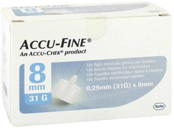 Emra-Med Accu Fine sterile Nadeln für Insulinpens 8 mm 31G (100 Stk.)
