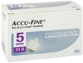 Roche Accu Fine sterile Nadeln für Insulinpens 5 mm 31G (100 Stk.)