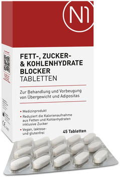 N1 Fett-, Zucker- & Kohlenhydrate Blocker Tabletten (45 Stk.)