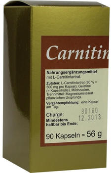 FBK-Pharma Carnitin 500 Kapseln (90 Stk.)