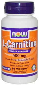 NOW Foods L-Carnitine 500mg 60 Kapseln