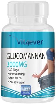 Vit4ever Glucomannan 3000 mg Sättigungskapseln 180 St.