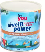 for you eHealth Eiwei&szlig; Power Milchkaffee 750 g
