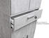 mokebo Mehrzweckschrank 60cm Der Praktische mit Schubladen groß grau Betonoptik