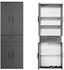 mokebo Mehrzweckschrank Der Praktische 60cm mit Schubladen groß grau anthrazit