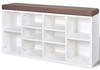 vidaXL Bench Shoe Storage 10 Compartments White