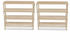 vidaXL Shoe Bench 4 Shelves in Pine Wood (2 Pieces)