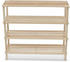 vidaXL Shoe Bench 4 Shelves in Pine Wood (2 Pieces)