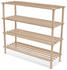 vidaXL Shoe Bench 4 Shelves in Pine Wood (2 Pieces)