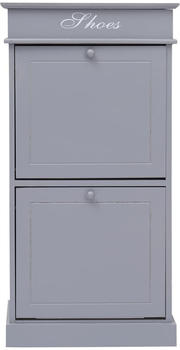 vidaXL Shoe Cabinet in Paulownia Wood Grey