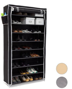 Relaxdays Schuhschrank VALENTIN hoch 10019125 schwarz