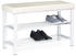 Relaxdays Schuhbank mit Polsterung 10020370 weiß