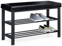 Schuhbank, 6-8 Paar Schuhe, Schuhregal Zum Sitzen, Kunstleder-polster, Hxbxt: 49x 81x