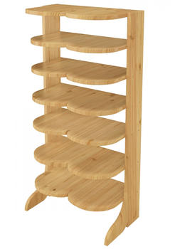 Erst-Holz Doppel-Schuhregal Schuhst&auml;nder Holz Stiefelform (90.80-01)