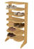 Erst-Holz Doppel-Schuhregal Schuhständer Holz Stiefelform (90.80-01)