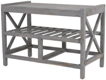 MCW Schuhregal C48 mit Sitzbank 45x65x34cm grau (31755)