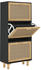 vidaXL Schuhschrank Schwarz 52x25x115 cm Natur (345649)