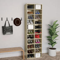 vidaXL Schuhschrank Sonoma-Eiche 54x34x183 cm Holzwerkstoff