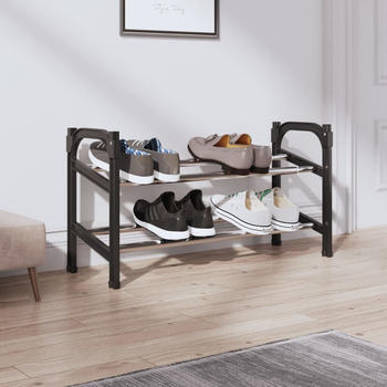 vidaXL Schuhregal mit 2 Ablagen Ausziehbar 119x24x37 cm (344369)