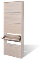 vidaXL Schuhschrank mit 5 Schuhkippern Holz Eichen-Optik