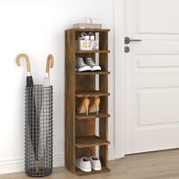 vidaXL Schuhregal R&auml;uchereiche 27,5x27x102 cm Holzwerkstoff