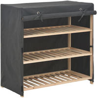vidaXL Schuhschrank mit Abdeckung Grau 79 x 40 x 80 cm Stoff