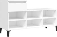 vidaXL Schuhregal Wei&szlig; 102x36x60 cm Holzwerkstoff