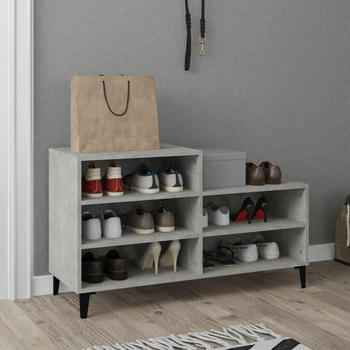 vidaXL Schuhregal Betongrau 102x36x60 cm (819736)