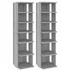 vidaXL Schuhregale 2 Stk. Grau Sonoma 27,5x27x102 cm (815975)